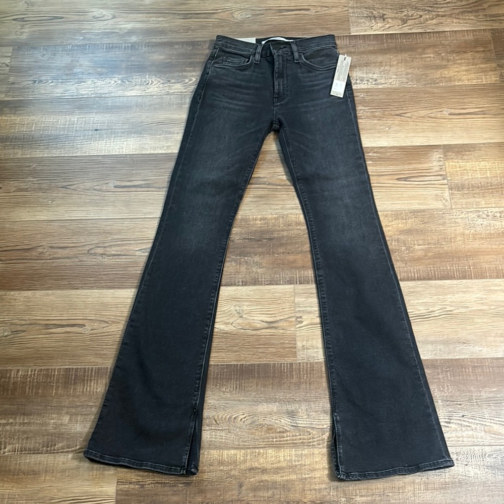 Hudson Barbara Jeans Black Faded Wash High Rise Bootcut 24X34